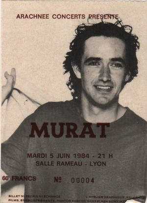 Affiche d'un concert Murat à Lyon le 5 Juin 1984