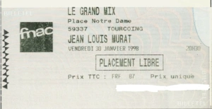 billet concert tourcoing 1998