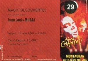 BIllet de concert, Montauban 2007