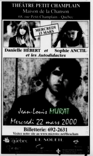Affiche de concert, Québec 2000
